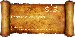 Draskovich Soma névjegykártya